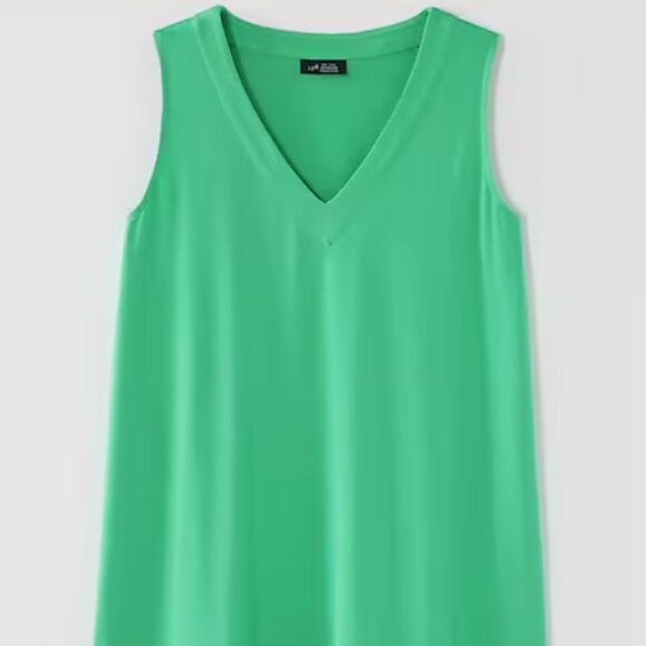 J. Jill XL Wearever NWT $49 Green Layering Tunic Tank Some Stretch Side Vents - Picture 2 of 8